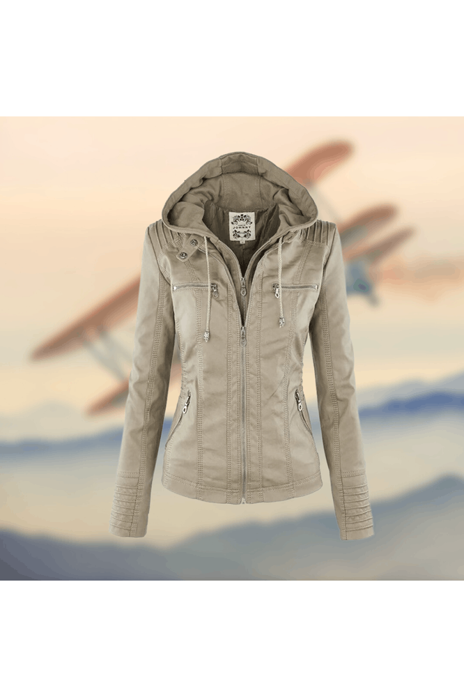 Clara™ | Elegant vegan leather jacket