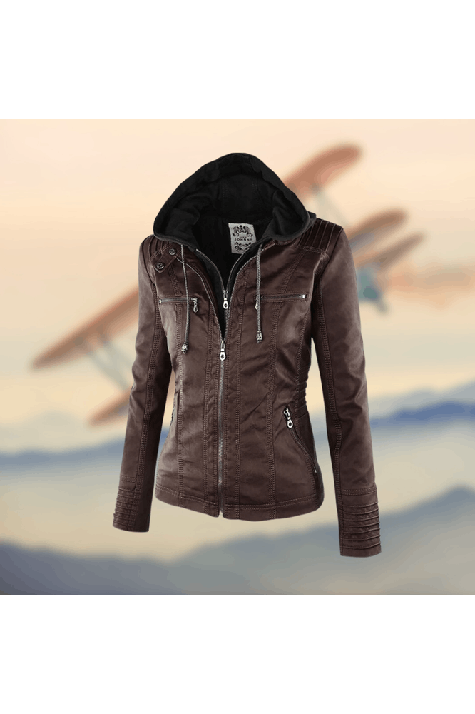 Clara™ | Elegant vegan leather jacket