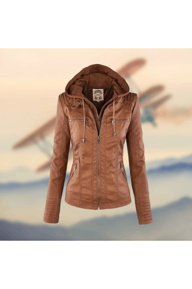 Clara™ | Elegant vegan leather jacket