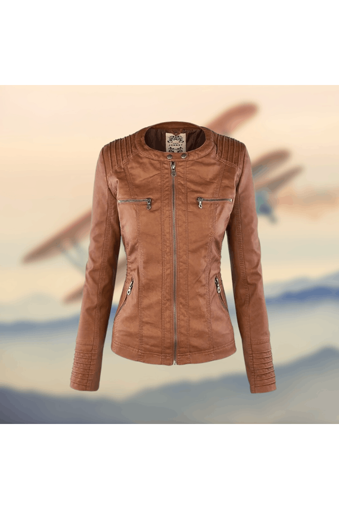 Clara™ | Elegant vegan leather jacket