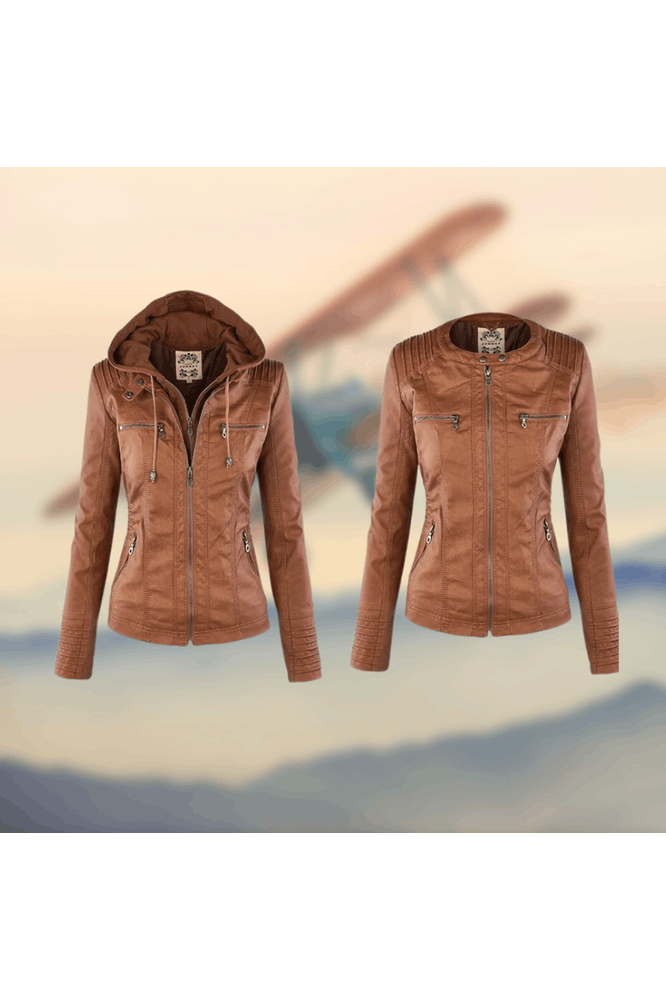 Clara™ | Elegant vegan leather jacket