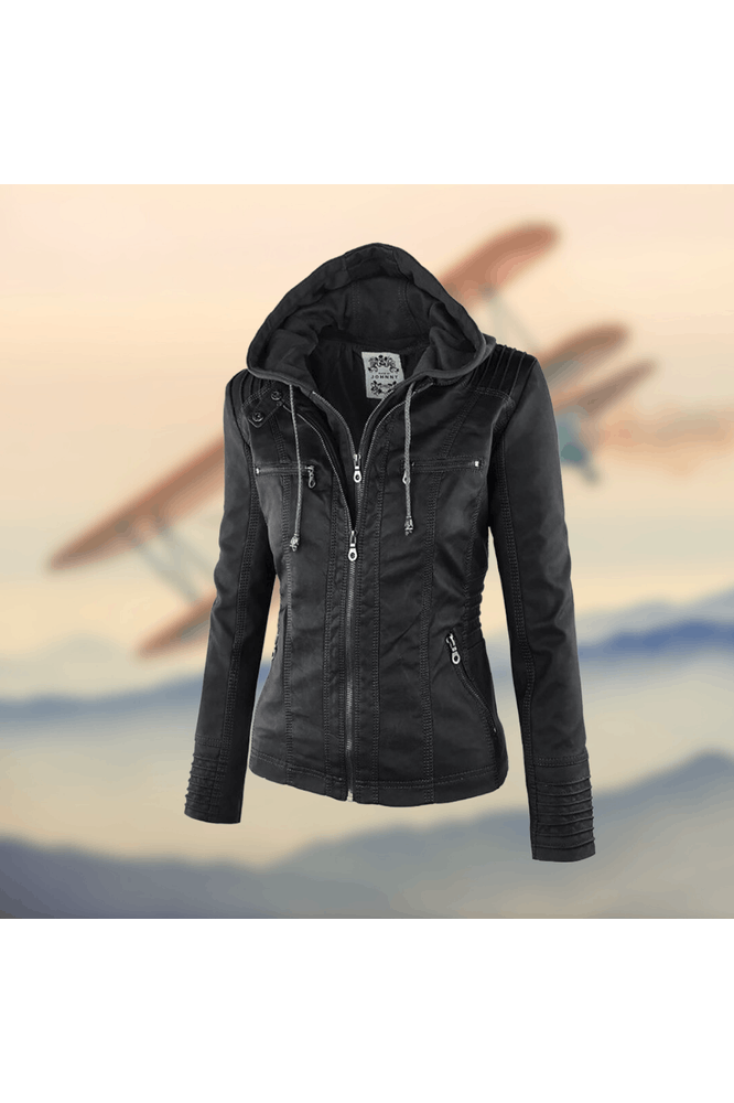 Clara™ | Elegant vegan leather jacket