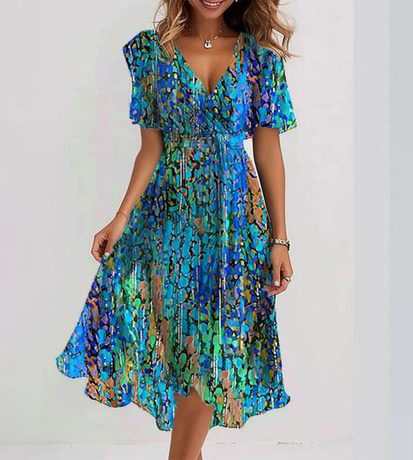 Jess - Blue Midi Dress