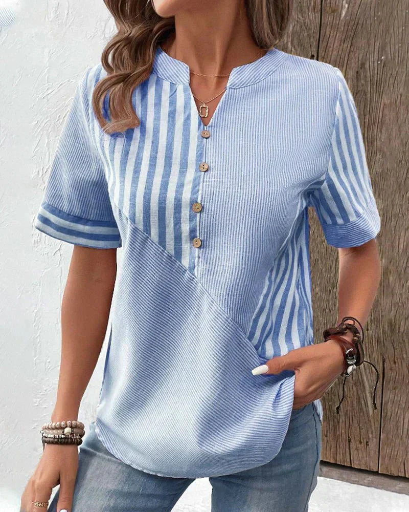 Andrea | Soft Striped Blouse